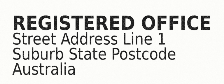 Registered Office Address Stamp &ndash; 30mm x 80mm