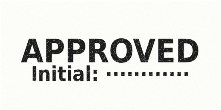 Approved 20mm x 40mm automatic self-inking office stamp imprint