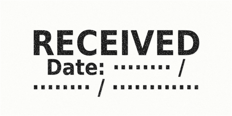 Received 20mm x 40mm automatic self-inking office stamp imprint
